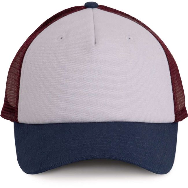 Trucker cap - 5 panels culoare white/indigo/wine marimea u