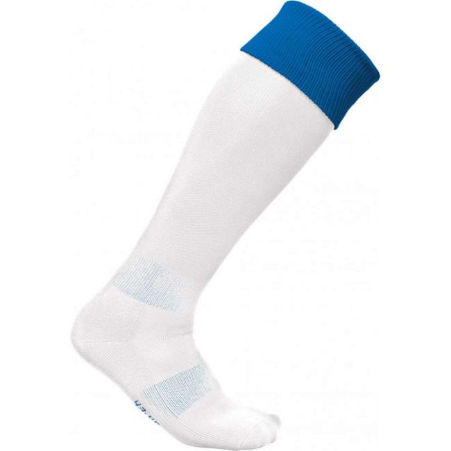 Two-tone sports socks culoare white/sporty royal blue marimea 27/30