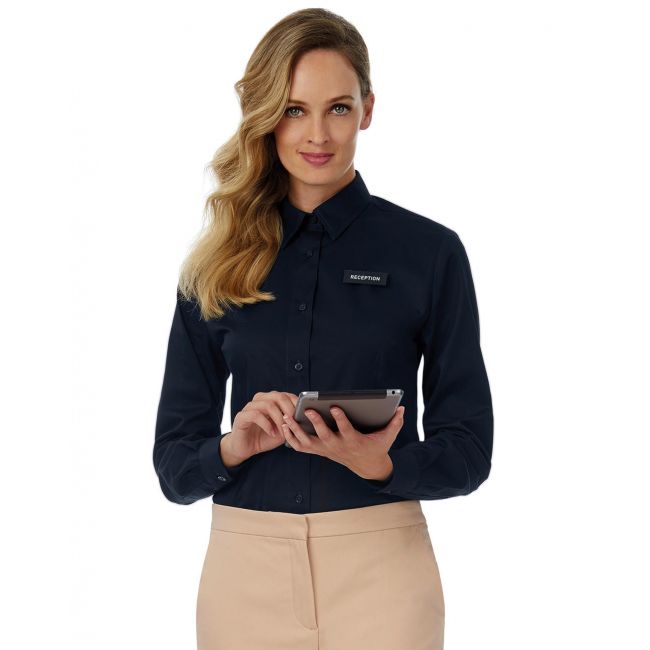 Sharp lsl/women twill shirt navy marimea xs