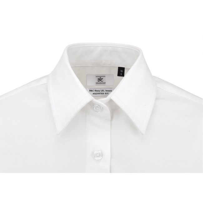 Sharp lsl/women twill shirt white marimea xs