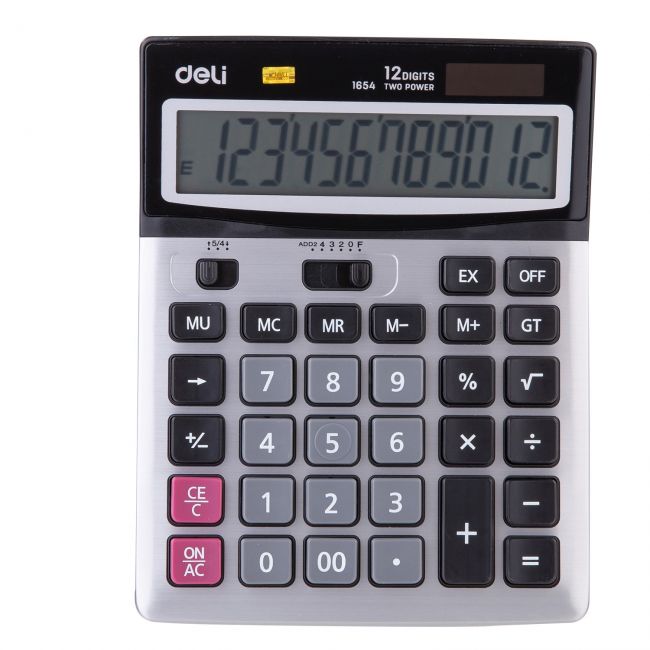 Calculator birou 12dig metal 1654 deli
