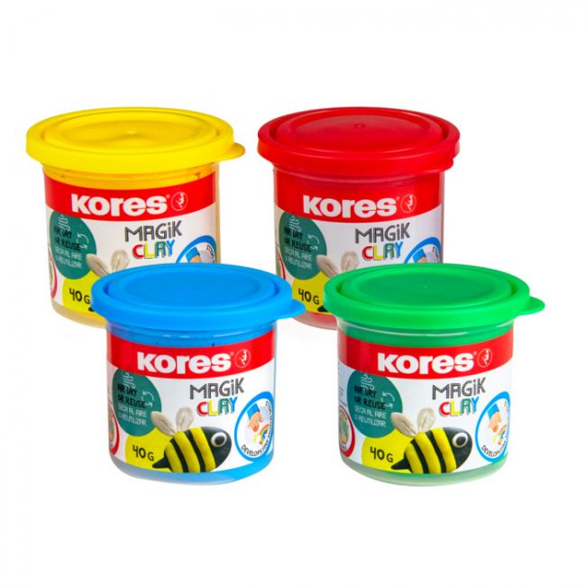 Plastilina modelaj 4*40g culori intense kores