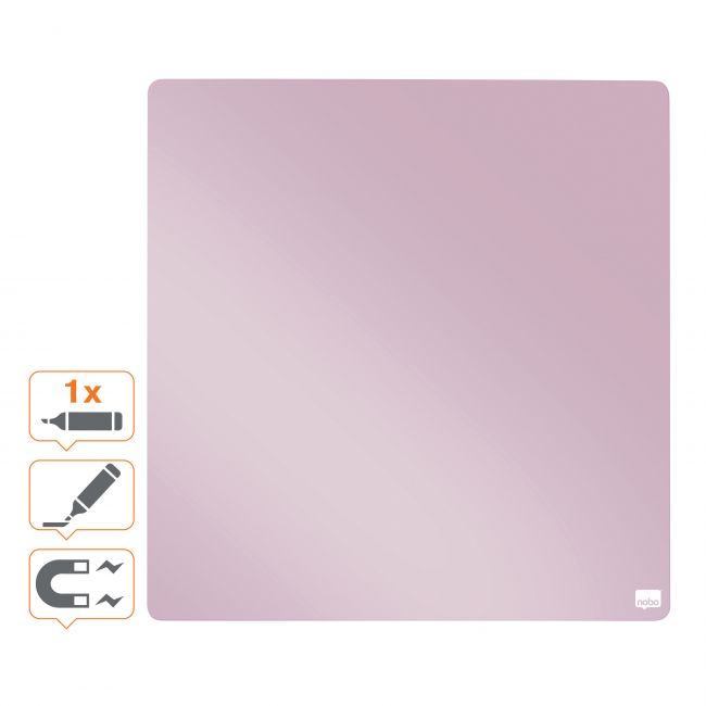 Tabla magnetica plastic 36*36 cm lila nobo