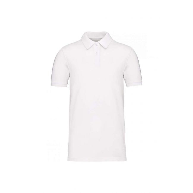 Men's organic 180 piquÉ polo shirt culoare white marimea m