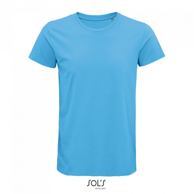 Sol's crusader men - round-neck fitted jersey t-shirt culoare aqua marimea xs