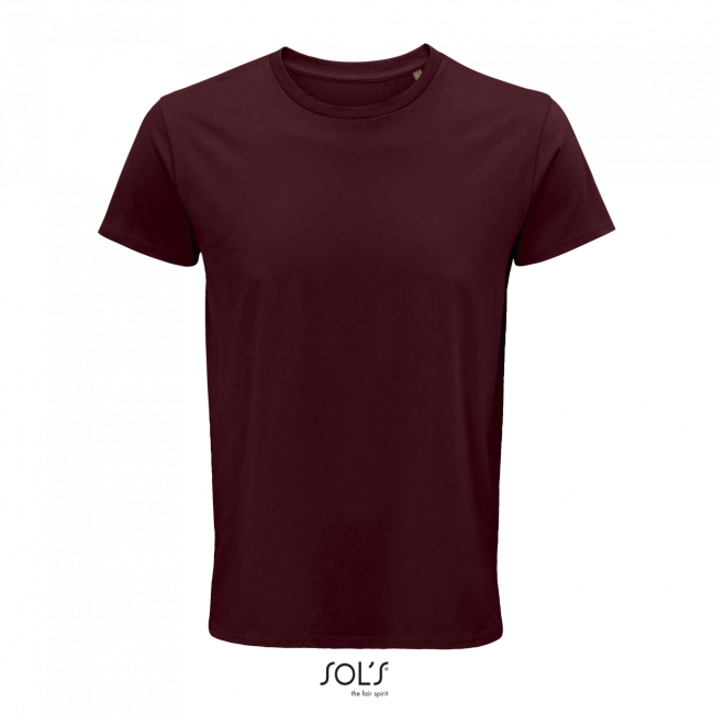 Sol's crusader men - round-neck fitted jersey t-shirt culoare burgundy marimea xs