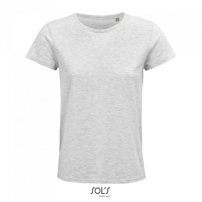 Sol's crusader women - round-neck fitted jersey t-shirt culoare ash marimea m