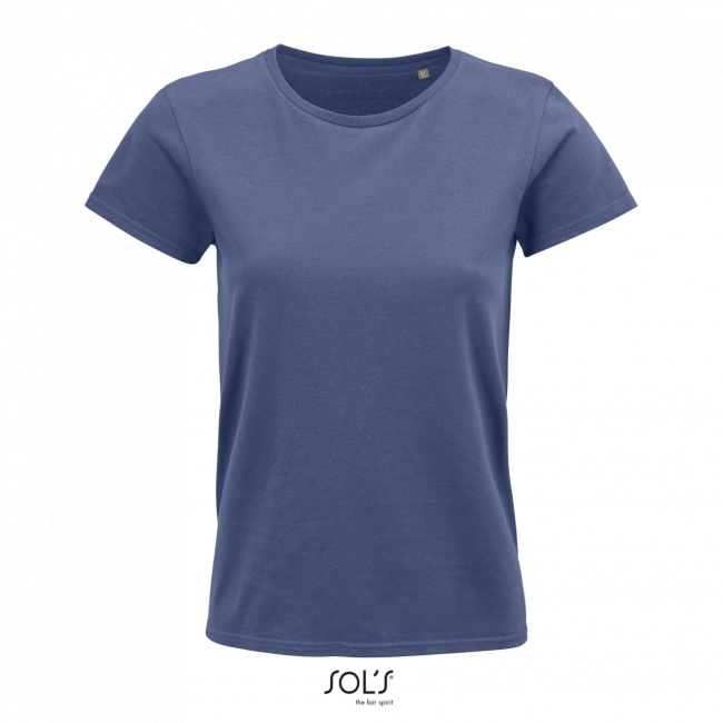 Sol's crusader women - round-neck fitted jersey t-shirt culoare denim marimea l