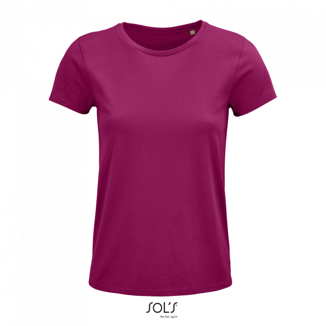 Sol's crusader women - round-neck fitted jersey t-shirt culoare fuchsia marimea 2xl