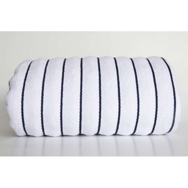 Beach striped towel culoare white/navy marimea 90x180