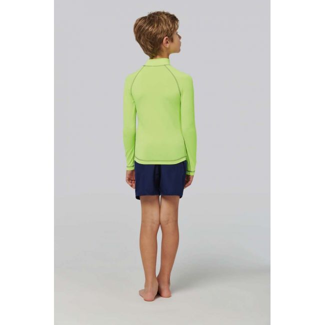 Children’s long-sleeved technical t-shirt with uv protection culoare fluorescent yellow marimea 4/6