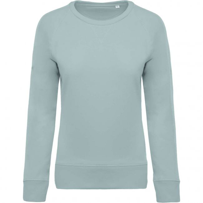 Ladies’ organic cotton crew neck raglan sleeve sweatshirt culoare snow grey marimea m