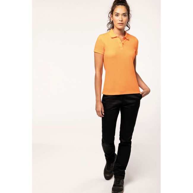 Ladies' short-sleeved polo shirt culoare orange marimea 2xl