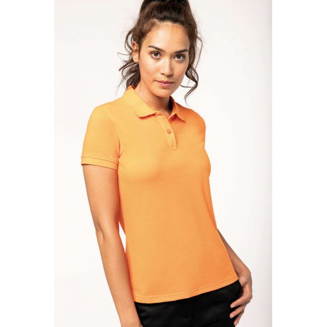 Ladies' short-sleeved polo shirt culoare orange marimea xs