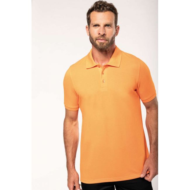 Men's short-sleeved polo shirt culoare orange marimea m