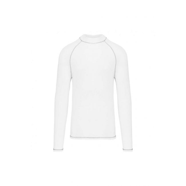 Men's technical long-sleeved t-shirt with uv protection culoare white marimea m