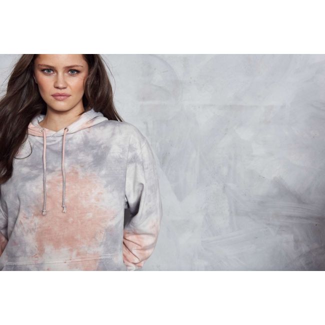 Tie-dye hoodie culoare grey pink marble marimea xs