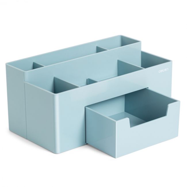 Suport birou 7 compartimente + sertar bleu deli