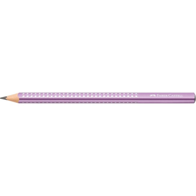 Creion grafit b sparkle jumbo violet 2023 faber-castell