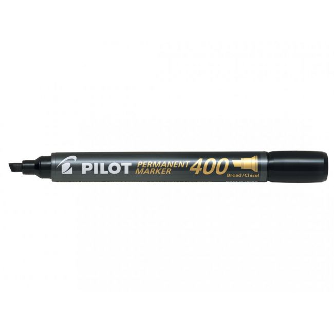 Marker permanent negru varf tesit 4mm p400 pilot
