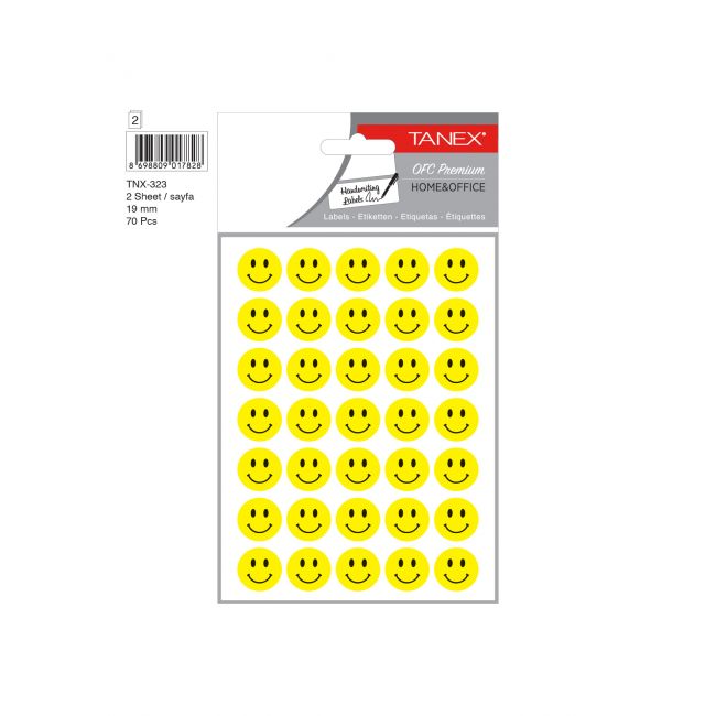 Sticker smiley galben 2/set tnx-321 tanex