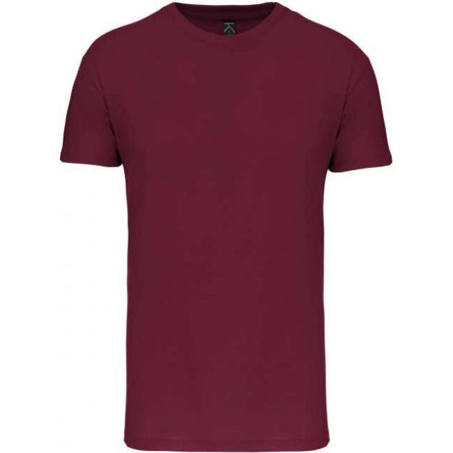 Bio150ic men's round neck t-shirt culoare wine marimea xl