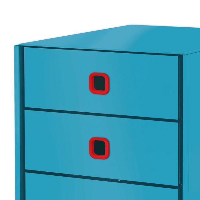 Cabinet 3 sertare albastru celest cosy click&store leitz