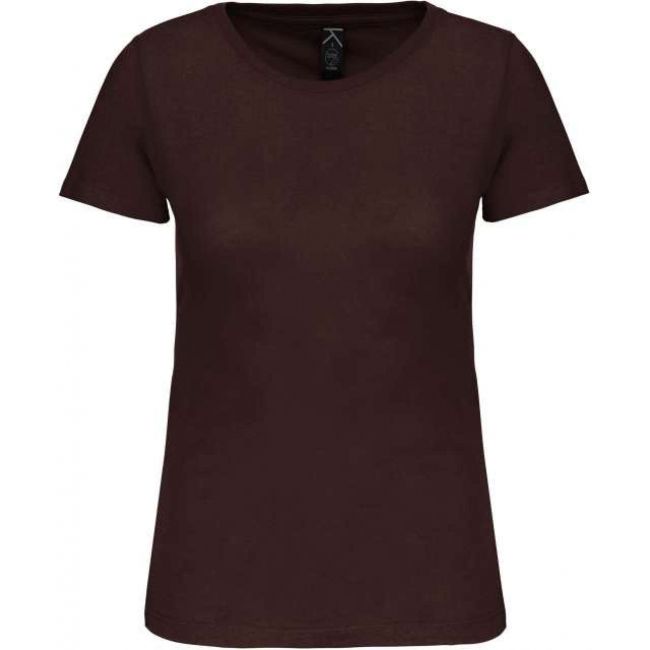 Ladies' bio150ic crew neck t-shirt culoare chocolate marimea xl