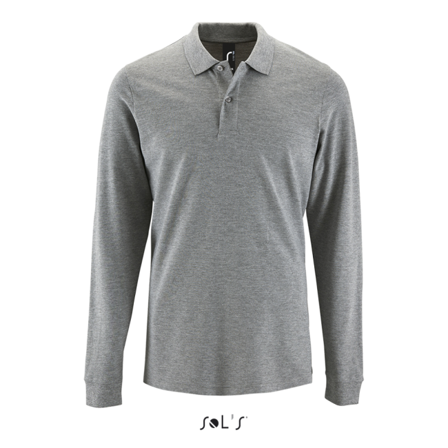 Sol's perfect lsl men - long-sleeve piquÉ polo shirt culoare grey melange marimea 3xl