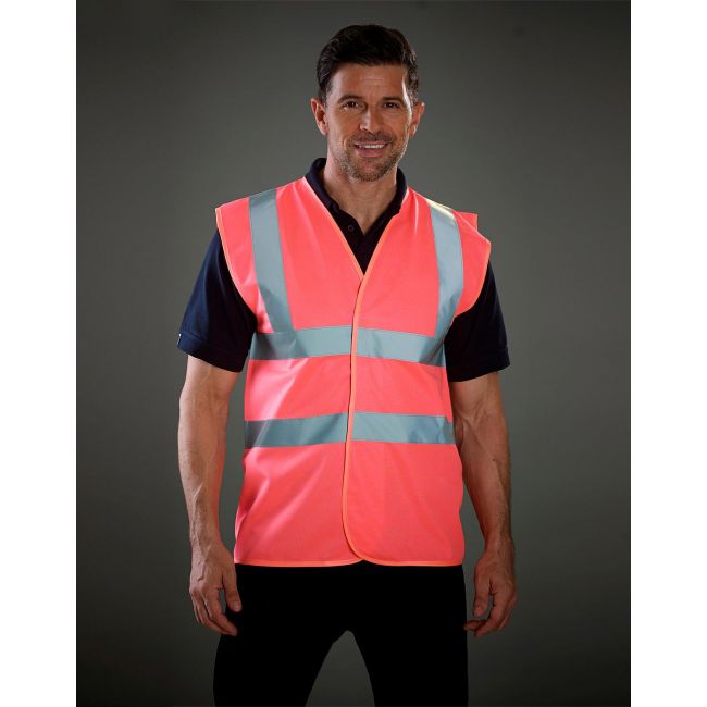 Fluo 2 band+brace waistcoat lime marimea 2xl