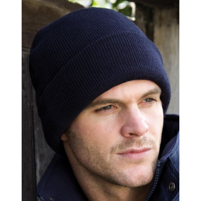 Heavyweight thinsulate™ woolly ski hat black marimea one size