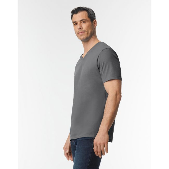 Gildan mens softstyle® v-neck t-shirt navy marimea l