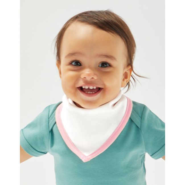 Bandana bib white/heather grey melange marimea one size