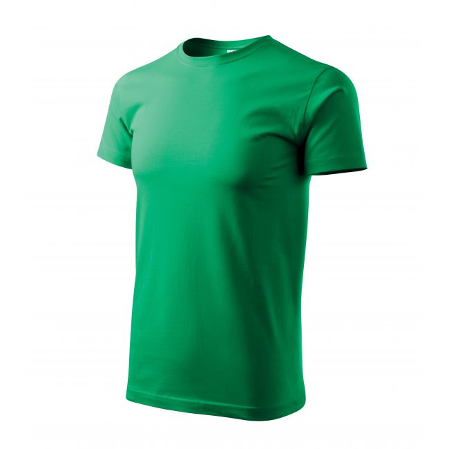 Basic tricou pentru bărbaţi verde mediu