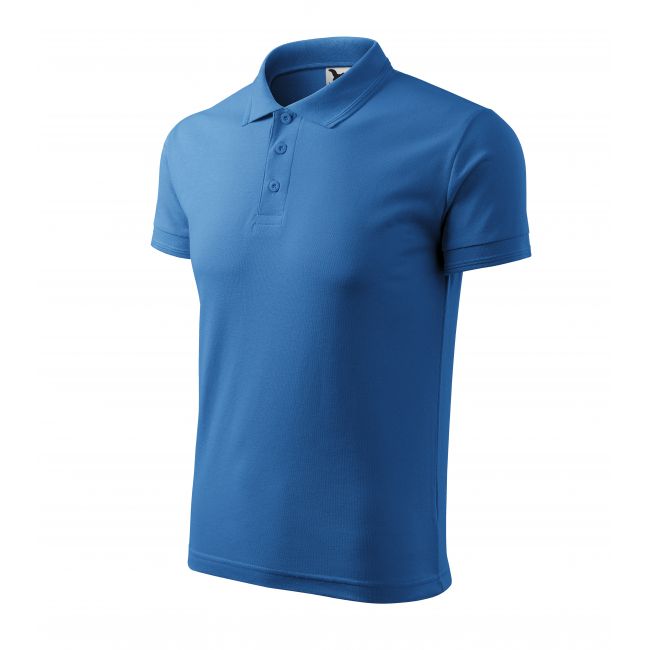 Pique Polo tricou polo pentru bărbaţi albastru azuriu