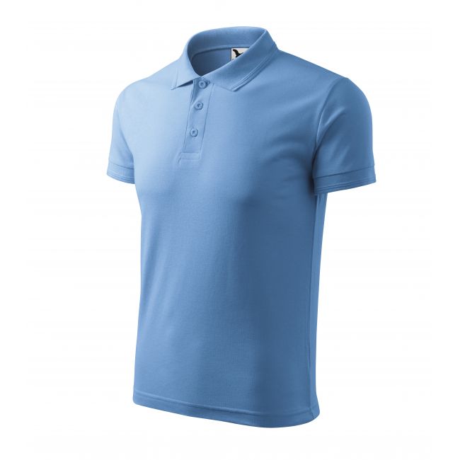 Pique Polo tricou polo pentru bărbaţi albastru deschis