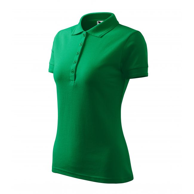 Pique Polo tricou polo pentru damă verde mediu