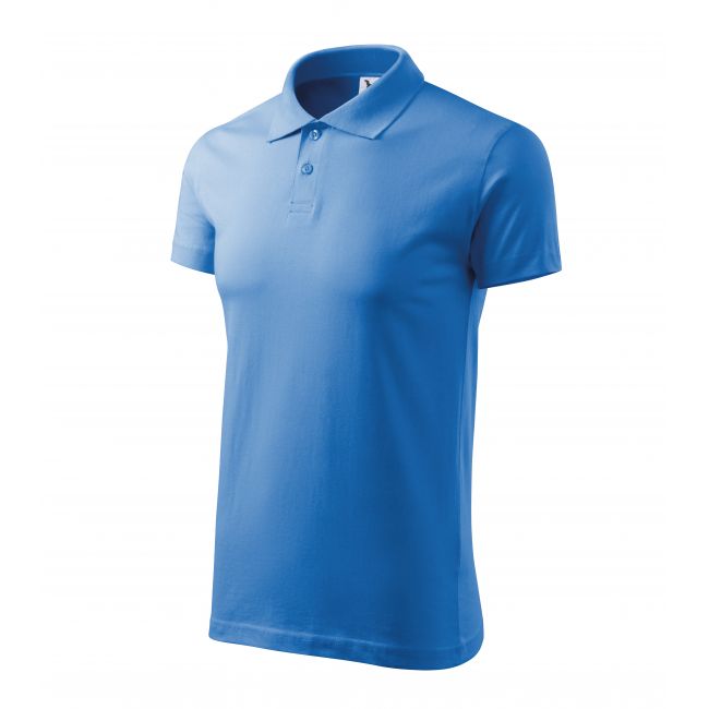 Single J. tricou polo pentru bărbaţi albastru azuriu