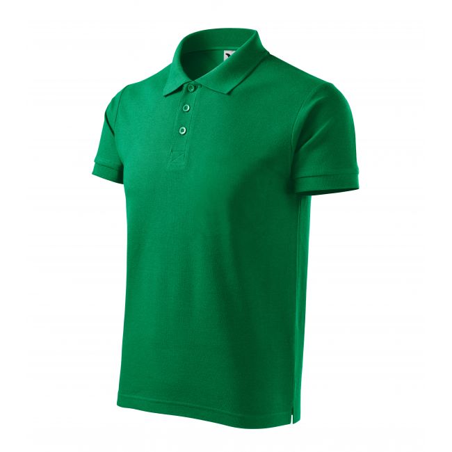 Cotton Heavy tricou polo pentru bărbaţi verde mediu