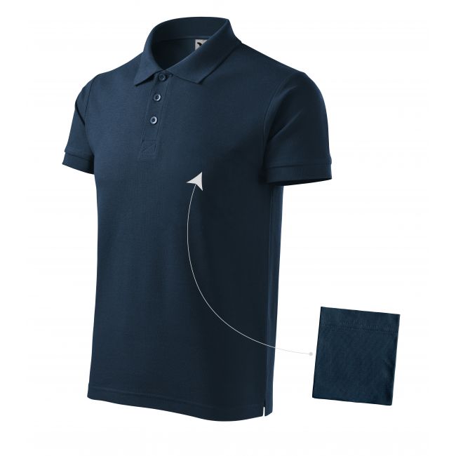 Cotton tricou polo pentru bărbaţi albastru marin