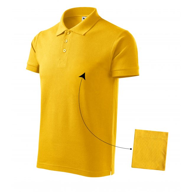 Cotton tricou polo pentru bărbaţi galben