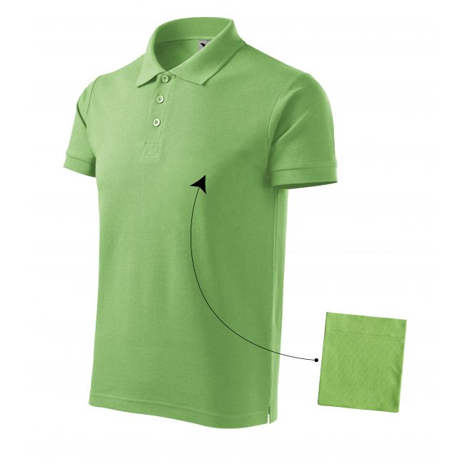 Cotton tricou polo pentru bărbaţi verde iarbă