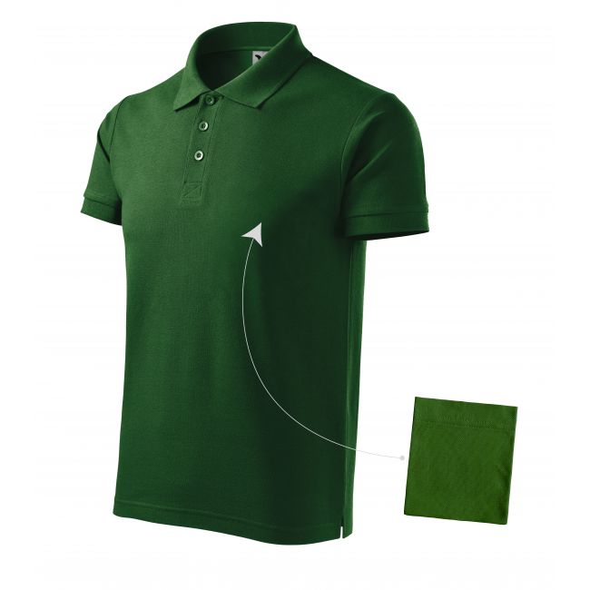 Cotton tricou polo pentru bărbaţi verde sticlă