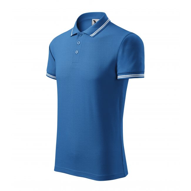 Urban tricou polo pentru bărbaţi albastru azuriu