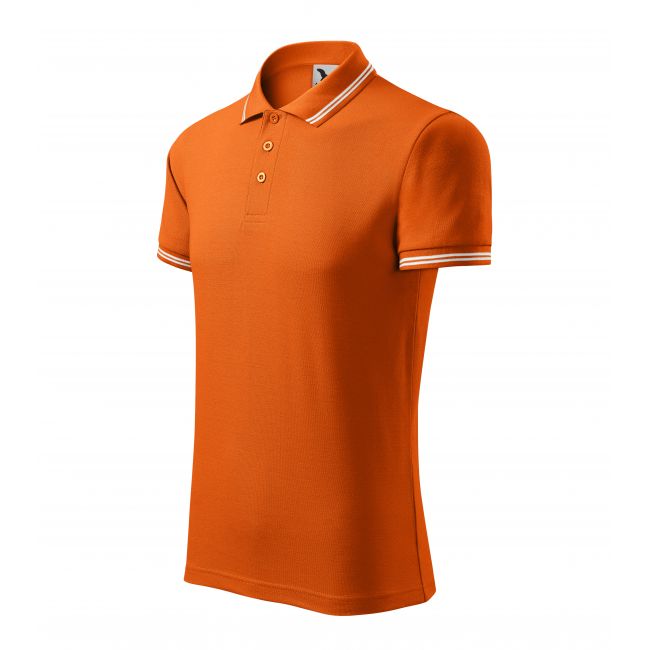Urban tricou polo pentru bărbaţi portocaliu