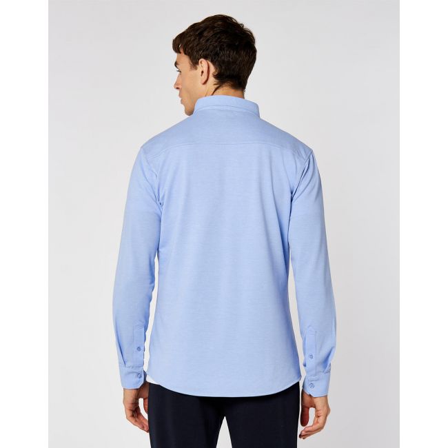 Tailored fit superwash® 60º pique shirt light heather blue marimea m