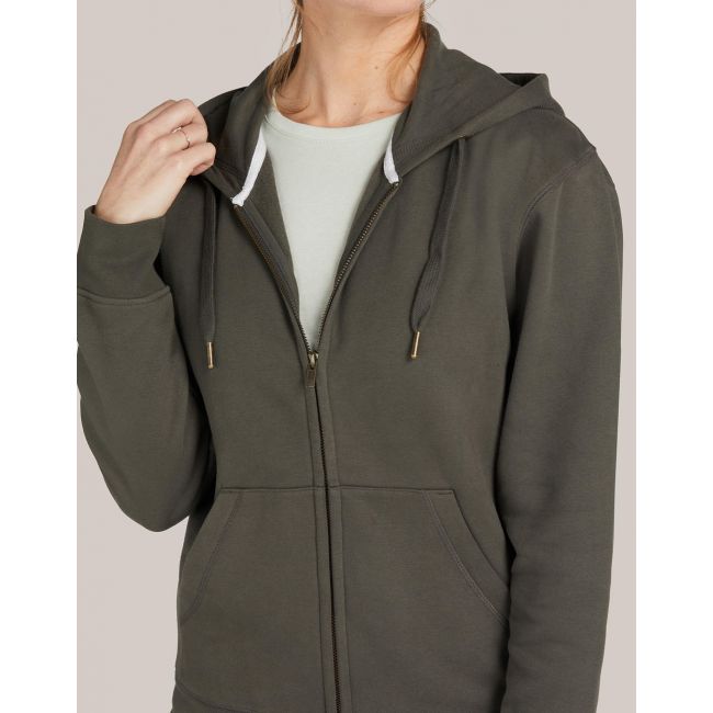 Signature tagless hooded full zip unisex charcoal marimea 4xl