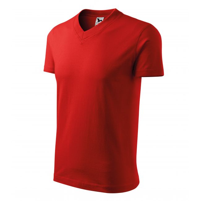 V-neck tricou unisex roşu