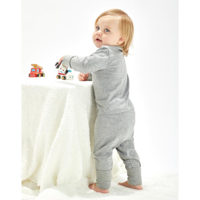 Baby pyjamas dusty blue marimea 6-12