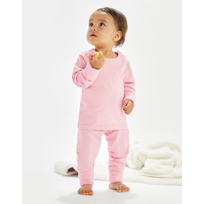 Baby pyjamas powder pink marimea 6-12